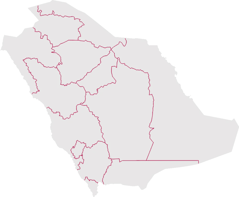 خريطة المملكة تظهر موقعي الخبر والرياض